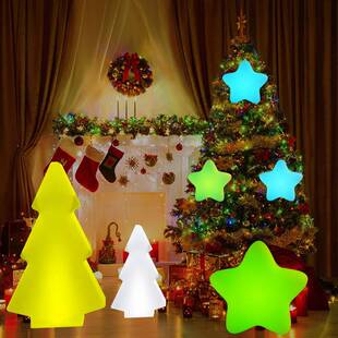 圣诞树星星灯装饰摆件酒店商场橱窗广场酒店大堂圣诞节美陈氛围灯