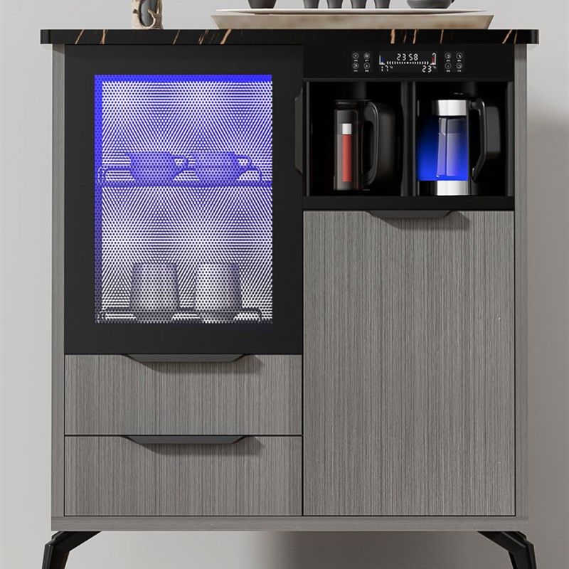 03新款实木家用全自动茶吧机冷热饮水机奶瓶消毒柜客厅一体茶水柜