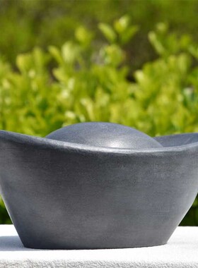 中式仿古元宝石雕摆件元宝青石头刻字定做招财开业礼品供台小元宝