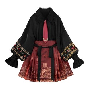 2023年春夏季新款复古国潮中式小个子日常可穿百搭明制片式马面裙