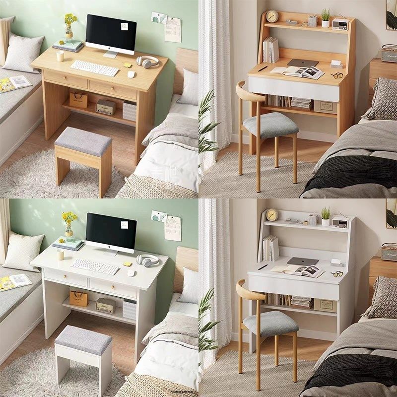 电脑桌卧室家用台式单人小型迷你小尺寸带抽屉6780cm长宽办公专用