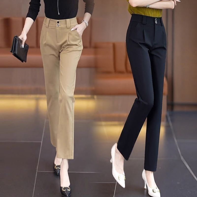 镰刀裤女2024新款春秋款职业西装裤直筒高腰修身显瘦小脚休闲裤子,女装/女士精品,休闲裤,淘宝优惠券,粉丝福利购,淘宝优惠卷