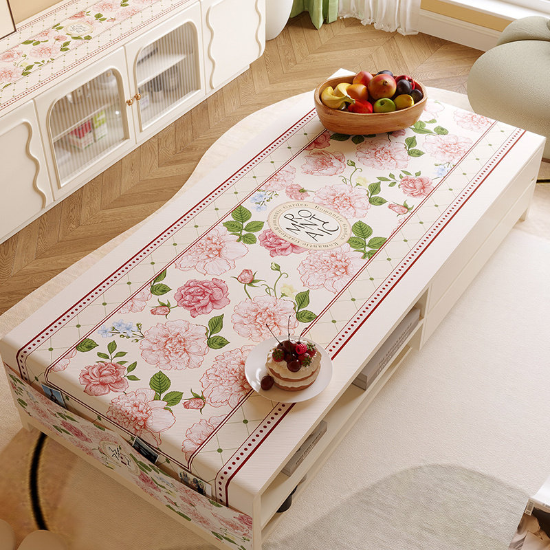 田园美式茶几布盖布高颜值轻奢桌布长方形防尘防水盖布盖巾台面布,居家布艺,桌布,淘宝优惠券,粉丝福利购,淘宝优惠卷