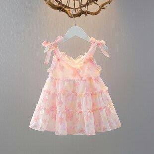 吊带裙儿童连衣裙2 3岁半女童公主裙婴儿裙子夏季 2024女宝宝夏装