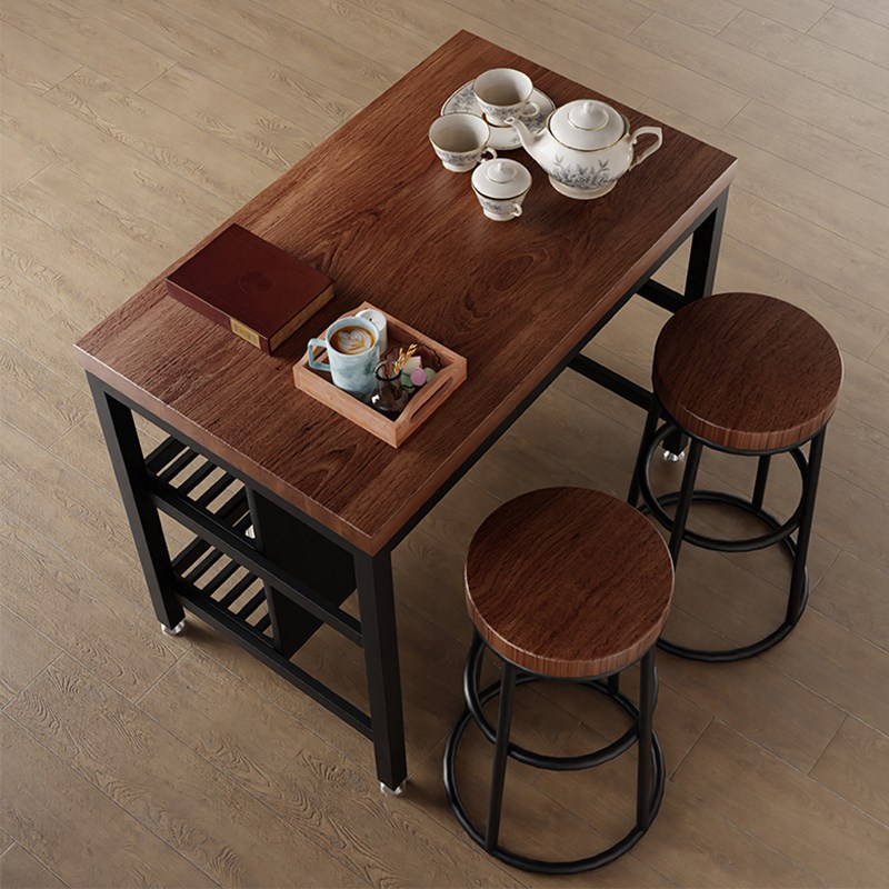 厨房实木餐边柜2024新款移动料理台一体开放式中岛台小餐吧桌隔断