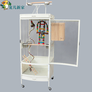 新款亚克力大型鹦鹉鸟笼子 豪华鹦鹉别墅金属大号巨型超大繁殖笼