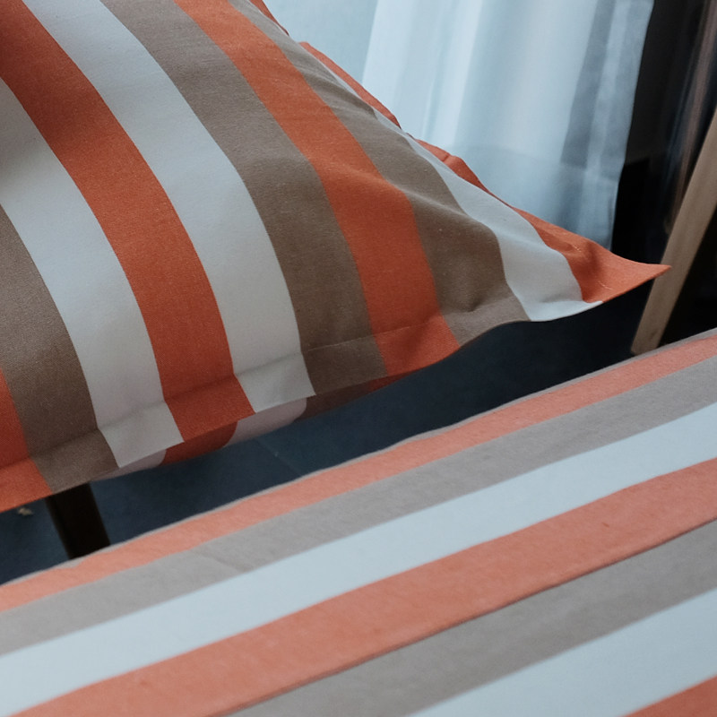 【时光】老粗布枕套一对装纯棉全棉格子双人大号家用加厚定制枕头