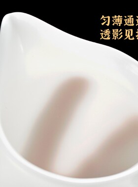 钰铨龙门 德化高档冰种玉瓷素烧浮雕龙把手柄防烫公道杯分茶器