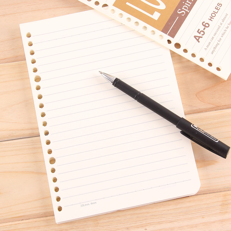 活页笔记本子可替换芯b5记事本学生用打孔纸九孔26孔a5横条A4活页