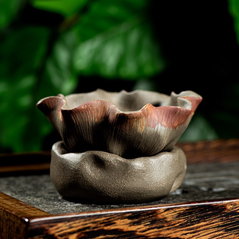 紫砂荷叶茶叶过滤网手工茶漏茶滤功夫茶道配件紫砂壶茶道周边