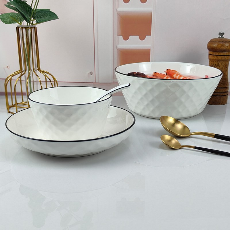 高颜值一人食餐具套装一人用2人用情侣碗盘碗碟家用1碗筷单人一套