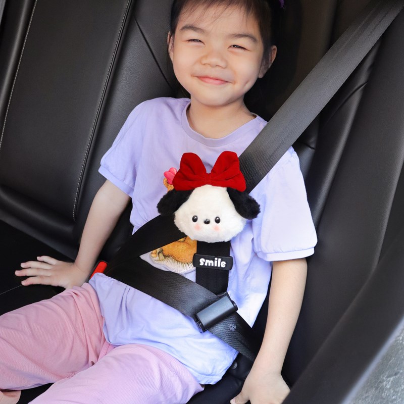 汽车儿童安全带调节器保护套卡通车载宝宝防勒脖肚简易座椅辅助带