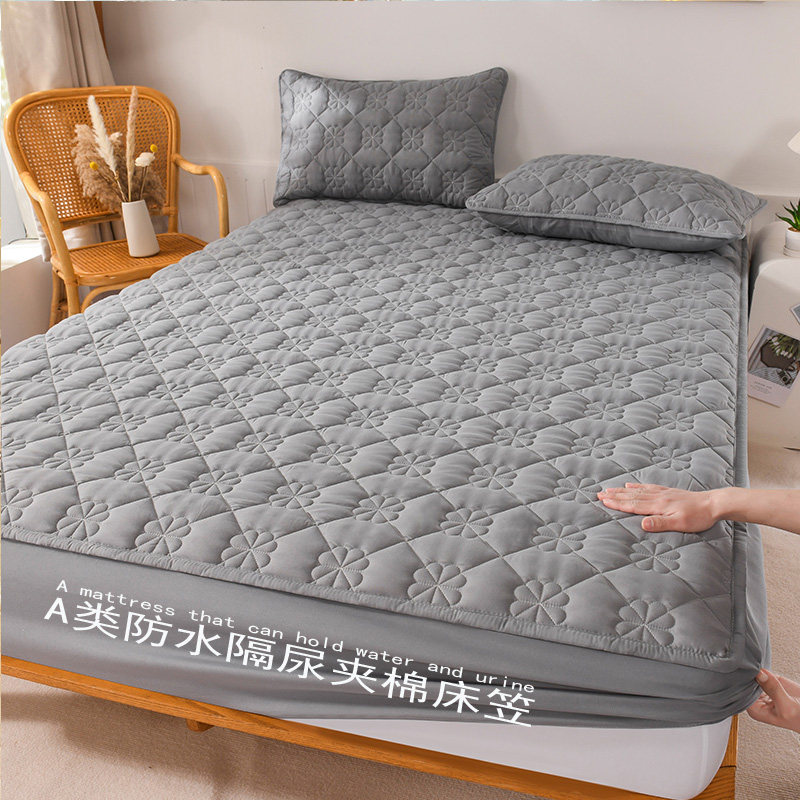 可定做A类防水床笠单件夹棉加厚隔尿床罩防滑床垫套席梦思保护套