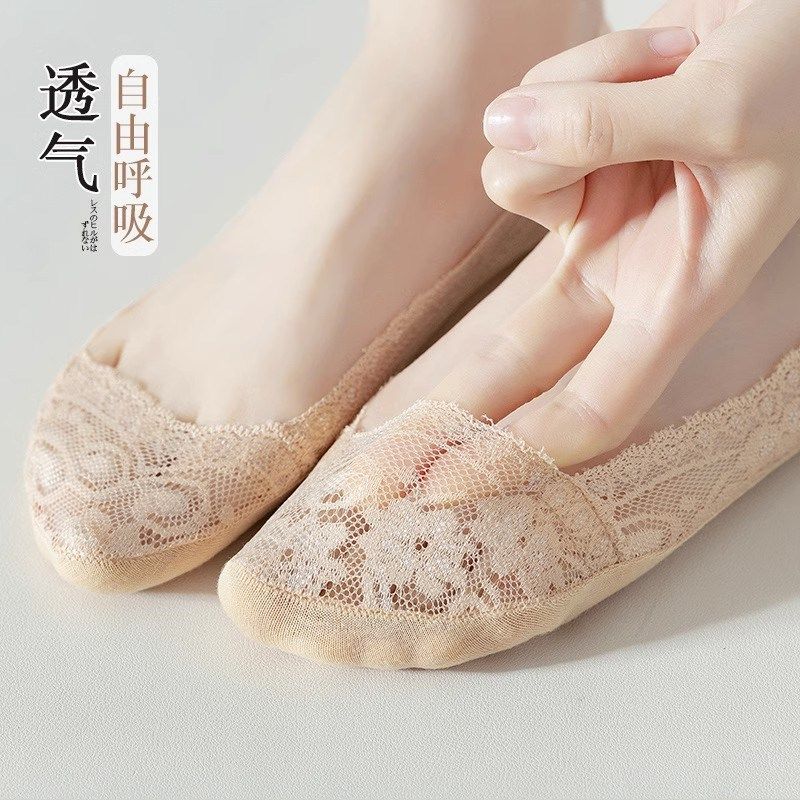 蕾丝船袜女夏季薄款纯棉吸汗透气防滑不掉跟隐形袜夏天超浅口袜子,女士内衣/男士内衣/家居服,船袜,淘宝优惠券,粉丝福利购,淘宝优惠卷