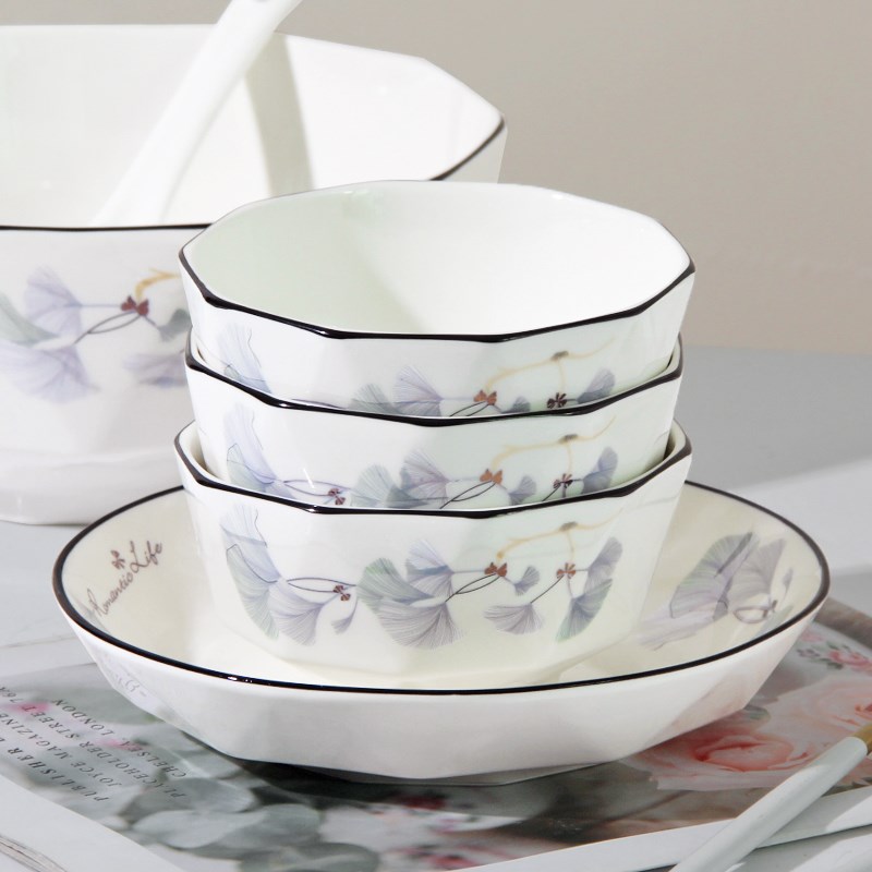 碗碟套装家用高级感陶瓷餐具情侣2人盘子碗组合2025新款简约碗盘