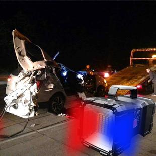 新款ED手提探照灯充电手电户筒双工头两面W844照射L作灯外野营灯