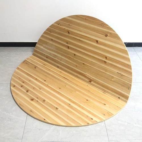 实木酒店对折叠杉圆桌面圆桌板家用1.大米1.8米6餐桌木圆台无品牌