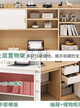 LX大EPY学习桌成人中学生家用书书i桌书柜一体桌带架写字桌台式HC