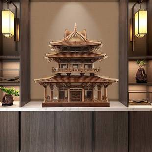 微景观观山楼造景古风建筑摆件楼阁假山水陆缸奇石盆景摆件模型