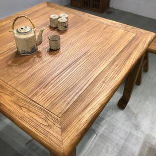 八桌老榆家KUN方桌民宿仿古餐桌用四方中仙式 桌木子面馆简易茶桌