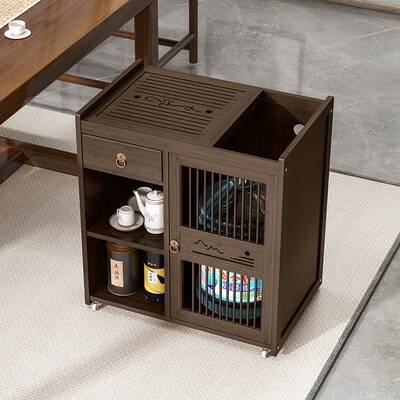 移动茶台小茶桌家几用茶水柜阳台边车茶具茶盘烧76951水壶一体茶
