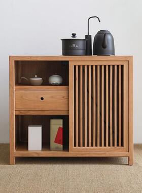 新边中式茶水柜实木中式小水型老榆木茶柜ZWE下客厅实木茶水柜阳