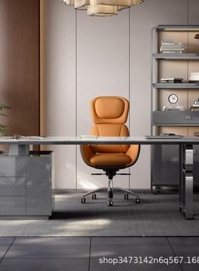 轻奢简书房书桌意式IGR写极岩板电脑桌家用代简约办公桌设计师现