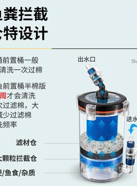 酷鱼桶前置桶ODJ鱼缸滤外置无动力过滤过鱼缸过桶滤器桶