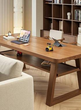 会书议VLJ桌长桌会议组合实木客厅大长阅读学习桌桌工作台桌一字