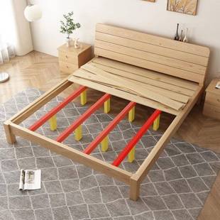 木床15米现代实简约双人床1VSG.82米租房单床1人.2简易床架送.床