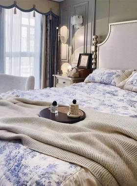 美莫式rt轻奢实床冰柱床木FBBa主卧床双人床莫里1.8米床公主床里