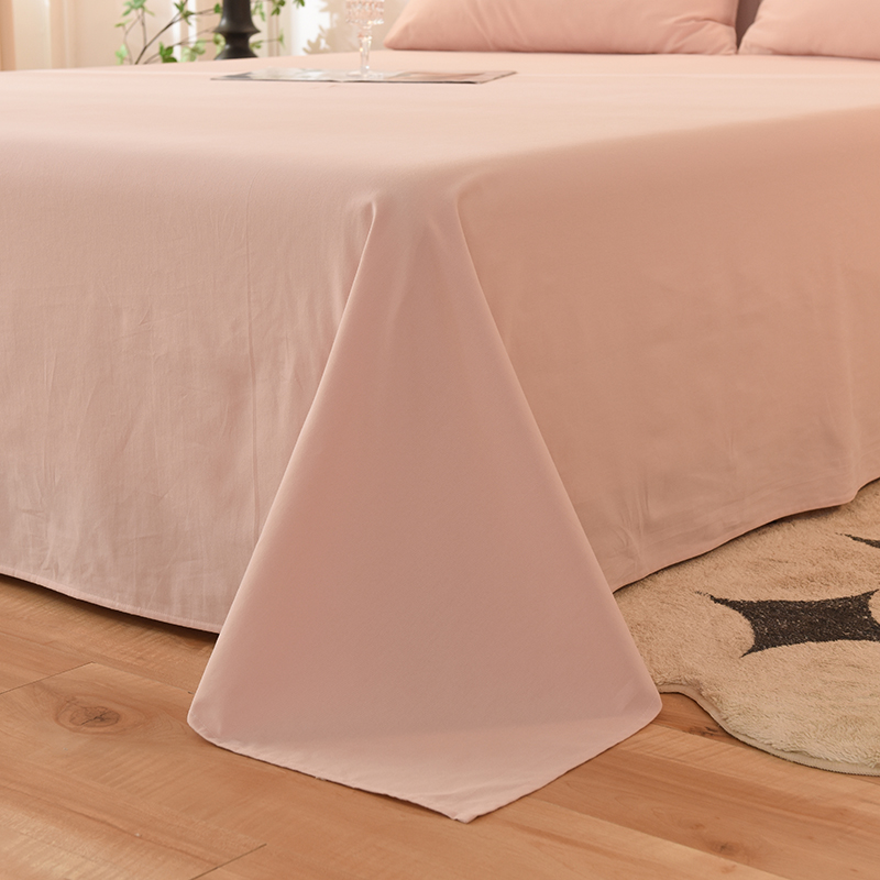 亲肤保暖a类超柔全棉磨毛单件床单素色纯棉加厚轻磨绒床罩床笠1.8