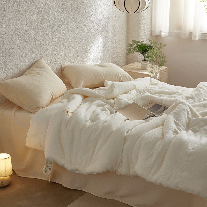 A类全棉双层皱皱纱春秋被冬被 蚕丝蛋白被子超软儿童单人宿舍被芯,床上用品,化纤被,淘宝优惠券,粉丝福利购,淘宝优惠卷