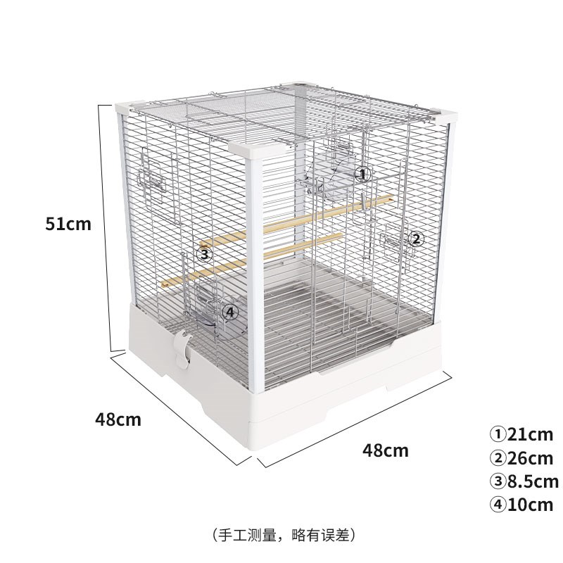 佩安友鸟笼P500不锈钢大号鸟笼虎皮牡丹玄凤鹦鹉鸟笼豪华别墅笼子
