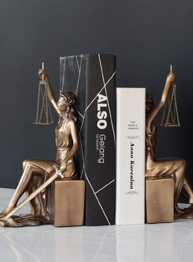 仿铜正义女神雕像雕塑书档律所办公室摆件家居装饰品送律师的礼物