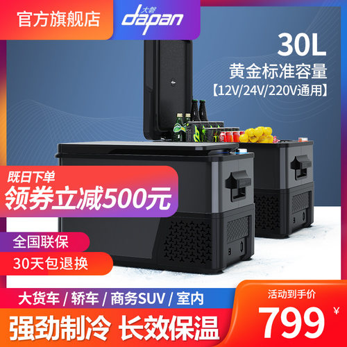 德技压缩机30L车载冰箱 车家两用12V24V冷藏冷冻