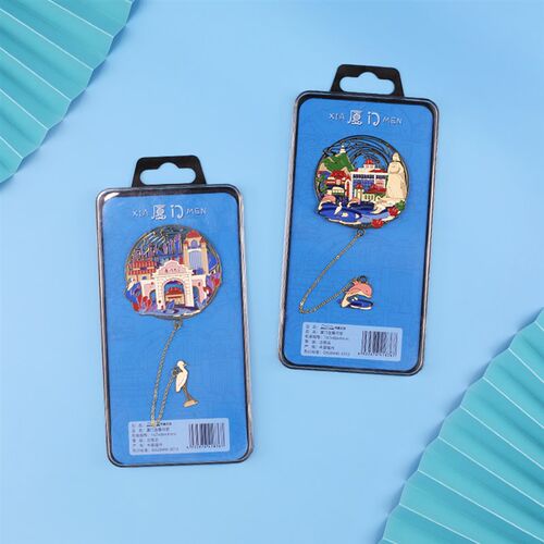 鹭岛厦门金属书签黄铜吊坠创意实用书签精致纪念品毕业礼物