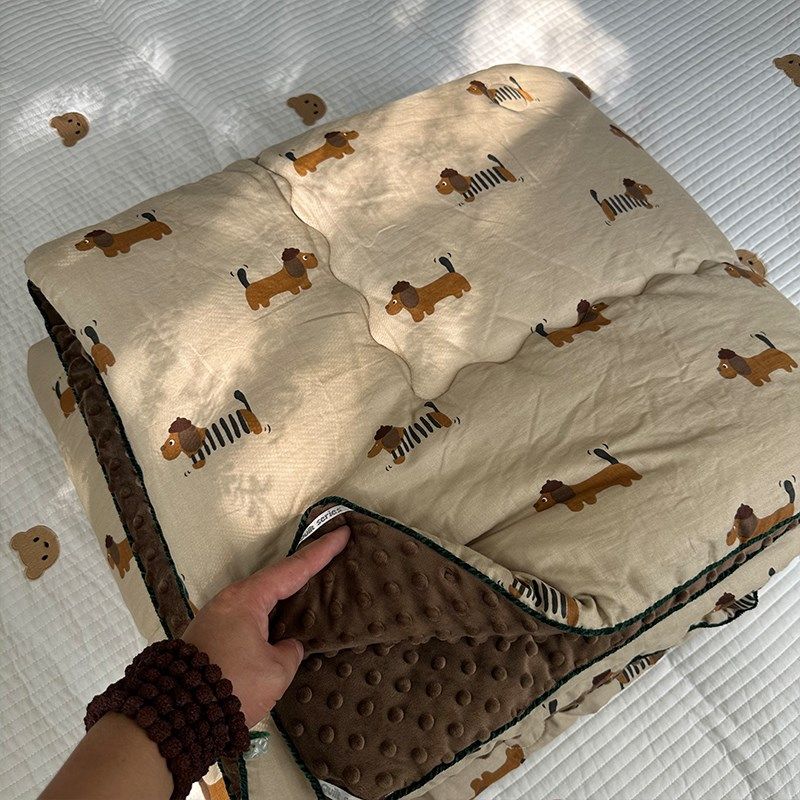 可机洗豆豆被A版全棉双层纱B版豆豆绒大豆纤维被子单双人春秋被芯,床上用品,化纤被,淘宝优惠券,粉丝福利购,淘宝优惠卷