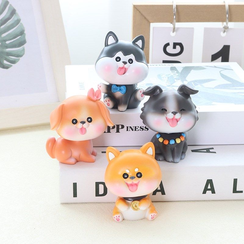可爱萌宠摇头小狗摆件桌面汽车卡通比熊柯基哈士奇玩偶装饰礼物女,家居饰品,装饰摆件,淘宝优惠券,粉丝福利购,淘宝优惠卷