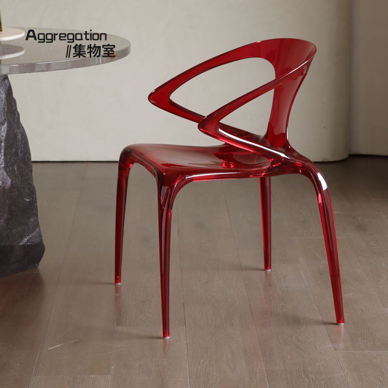 亚克力透明餐椅家用AVA椅子创意网红设计师椅轻奢休闲水晶靠背椅