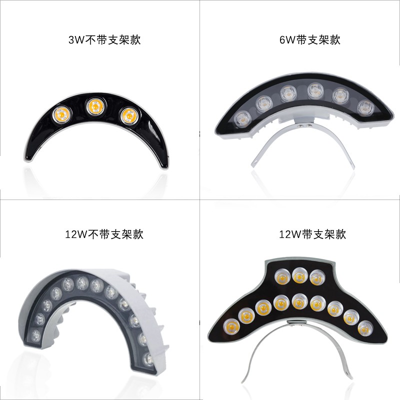 LED瓦楞灯户外防水古建古楼古塔月牙灯琉璃瓦射灯24V220V月亮灯