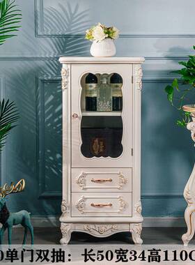 欧式酒柜现代简约餐边柜客柜储物柜实木收柜纳厅柜装饰餐90338厅