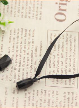 GTH用缎黑色现货牌钻石头丝带吊粒通常吊绳服装吊挂绳丝带带吊粒