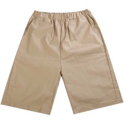 儿童短裤男童女童卡其色裤子小学生校服校裤夏装休闲西裤小孩中裤