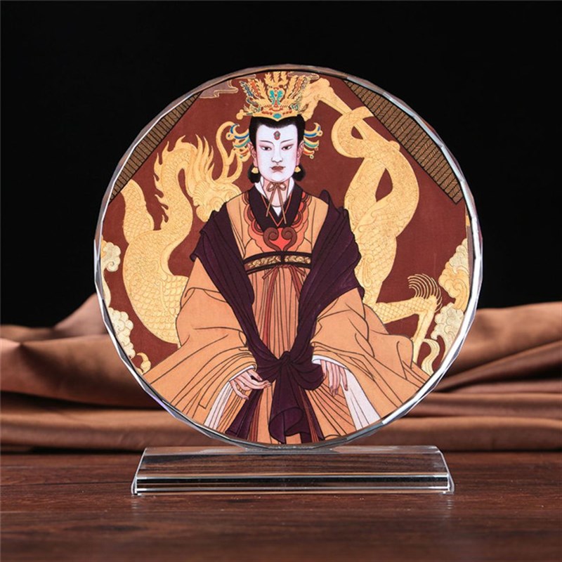 唐朝女皇帝武则天画像摆设珍藏品书房装饰水晶模型摆件定制礼品