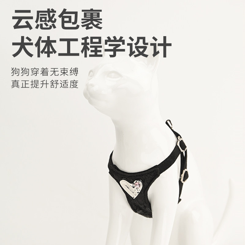 狗狗牵引绳小型犬幼犬狗绳子链子遛狗绳背心式泰迪宠物用品胸抱婴