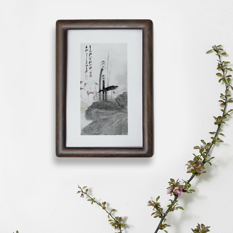 新长方形定制各种字画国画尺寸桌摆横款中式掌柜推荐画框装裱实木