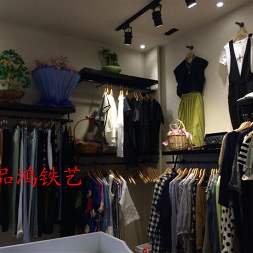 铁艺服装店上墙服装展示架男女装挂衣架壁挂鞋包货架陈列架包邮