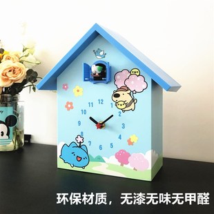 儿童闹钟布谷鸟学生用男女孩房卡通动漫座钟创意小鸟闹铃床头桌面