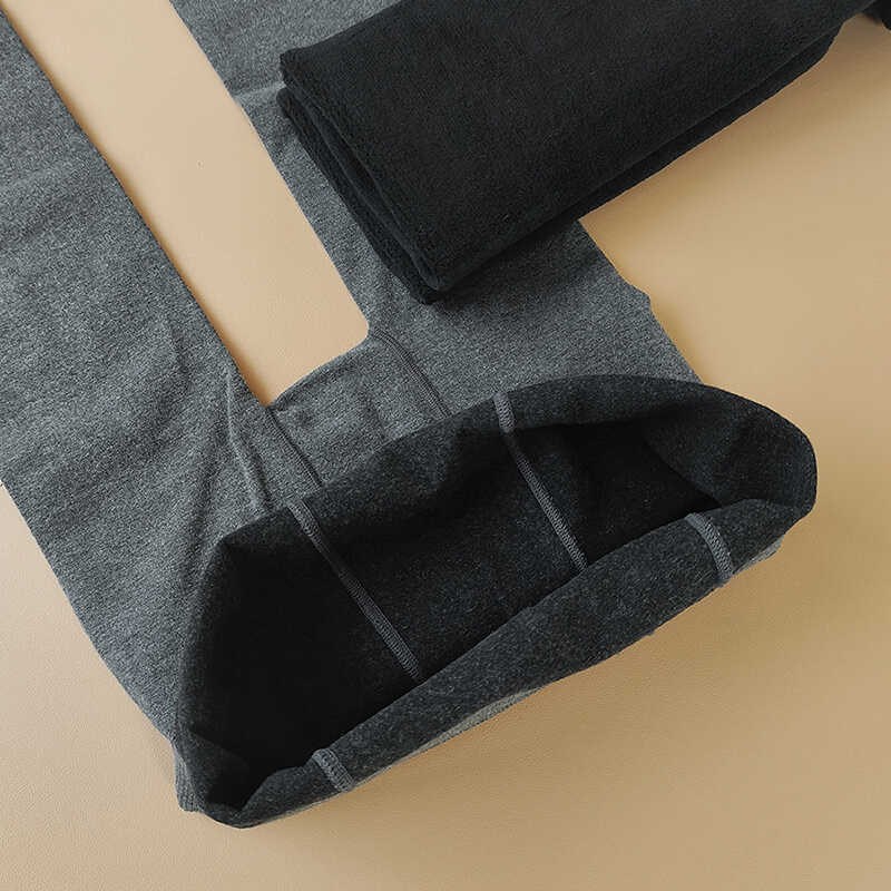 加肥加大码秋冬季款纯棉打底裤胖妹妹双面加裆棉质加绒加厚连裤袜